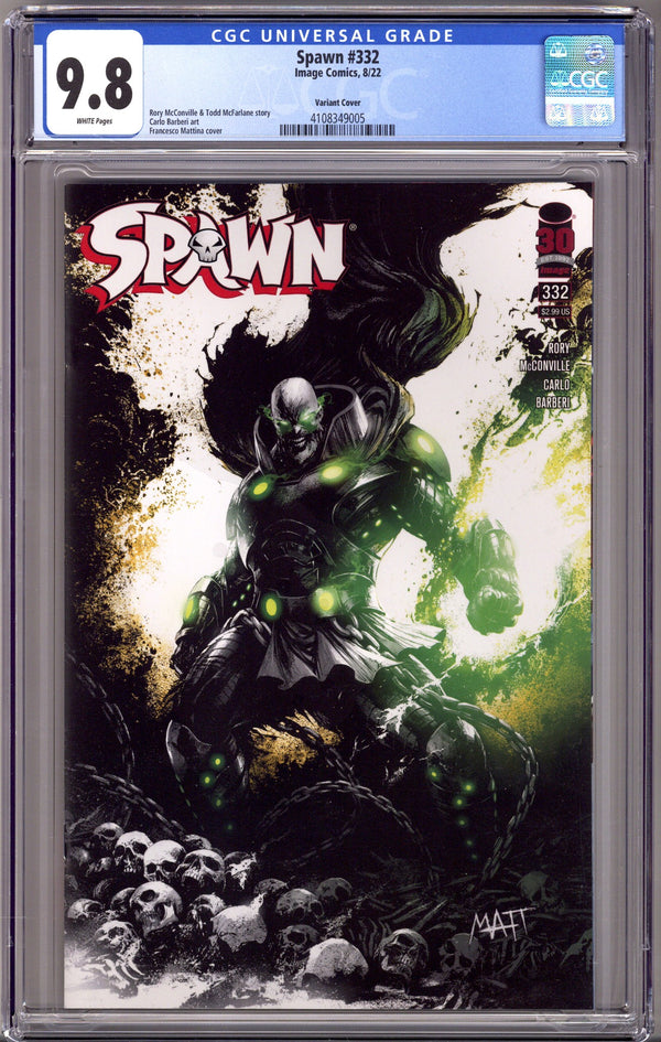 Spawn 332 CGC 9.8 (NM/M) (2022) Mattina Variant