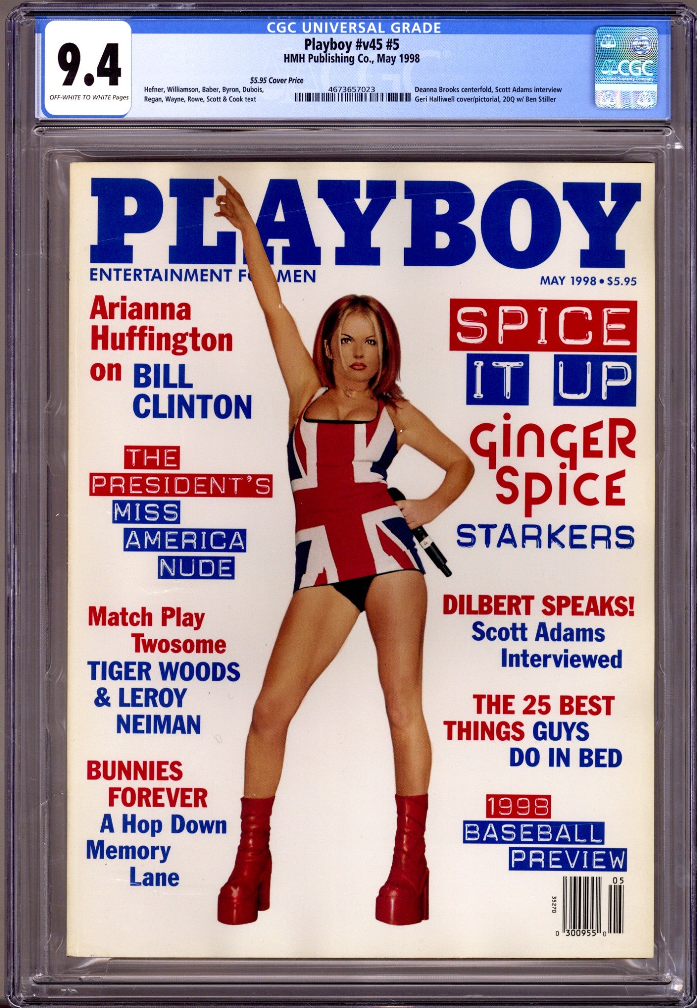 Playboy Vol 45 5 CGC 9.4 (NM) (1998) Canadian Price Variant 