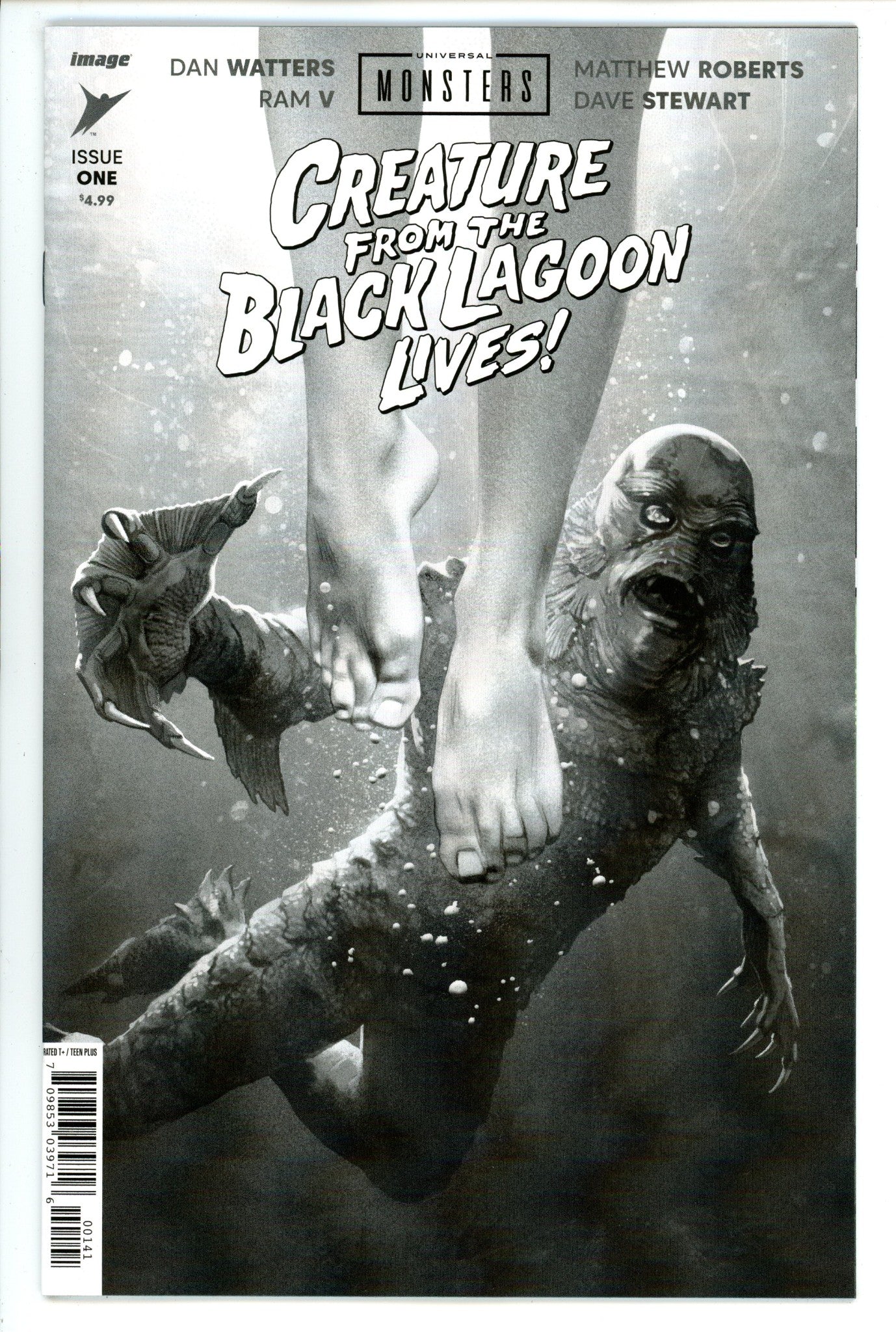 Universal Monsters The Creature From The Black Lagoon Lives 1 Middleton B&W Incentive Variant NM (2024)