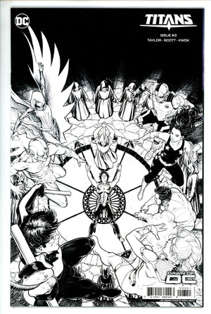 Titans Vol 4 3 Scott B&W Incentive Variant NM+ (2023)