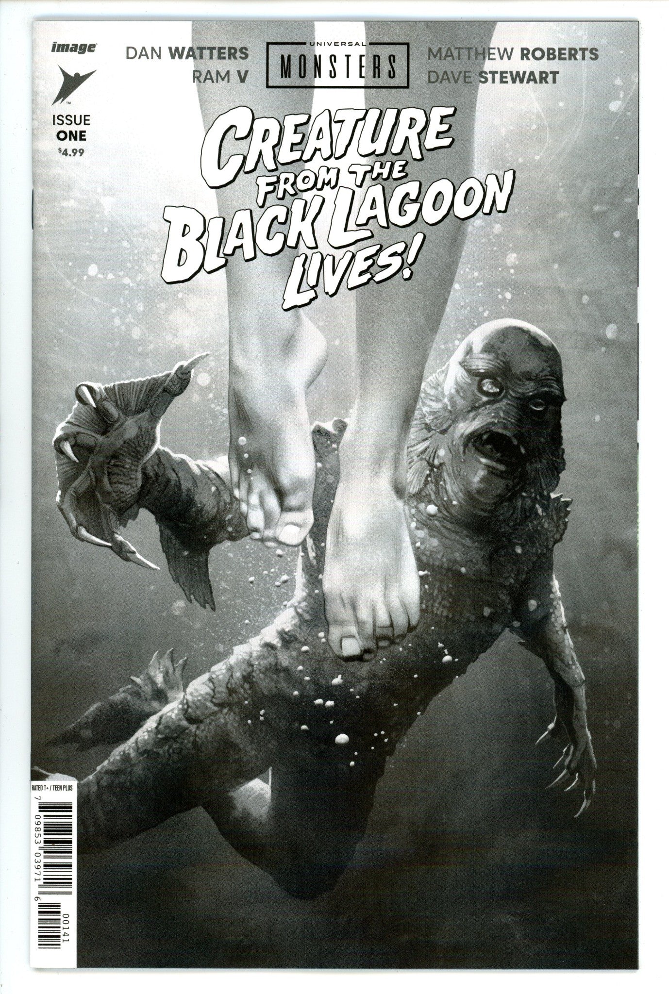 Universal Monsters The Creature From The Black Lagoon Lives 1 Middleton B&W Incentive Variant NM+ (2024)