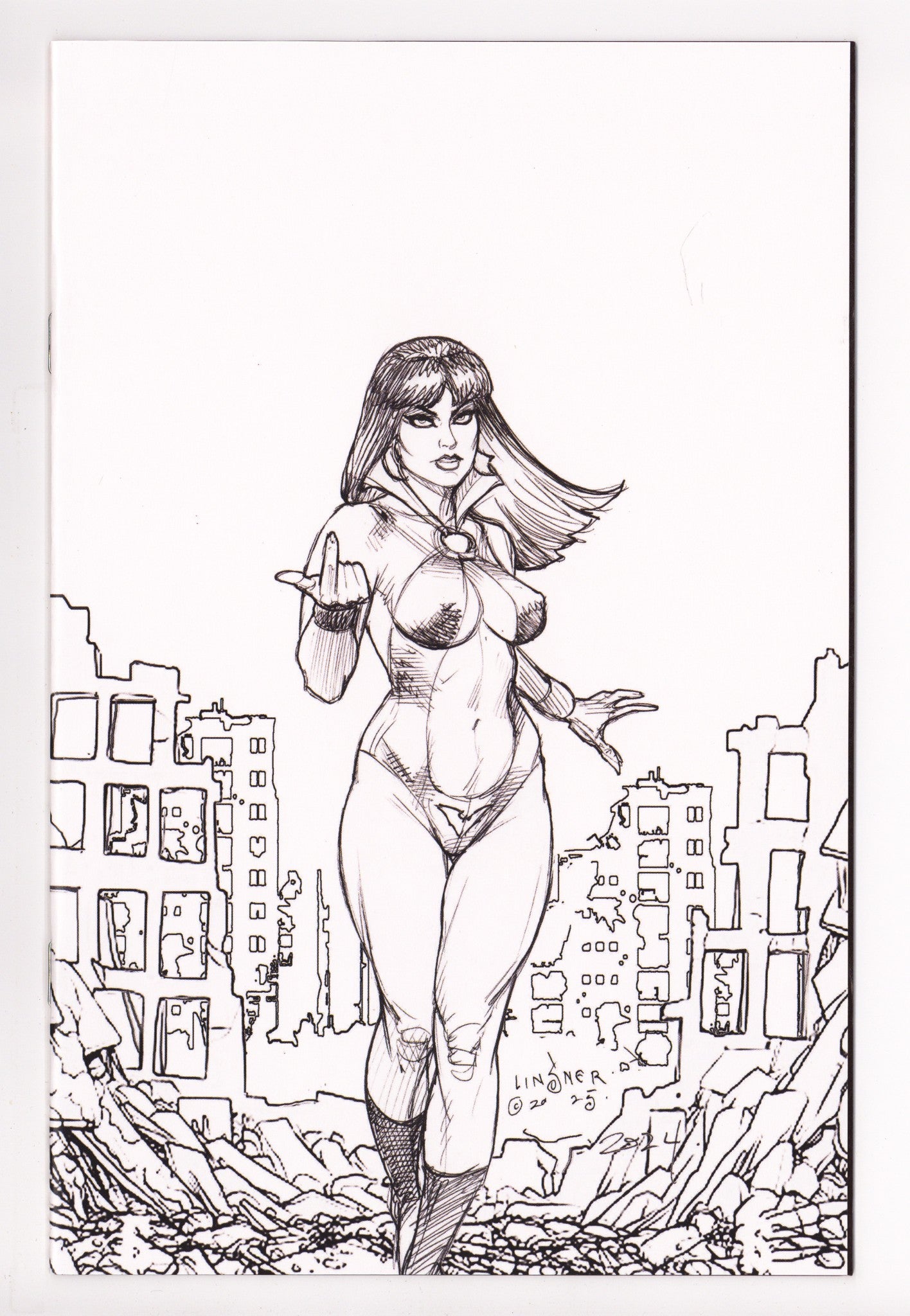 Vampirella Armageddon 3 Linsner B&W Virgin Incentive (2025)