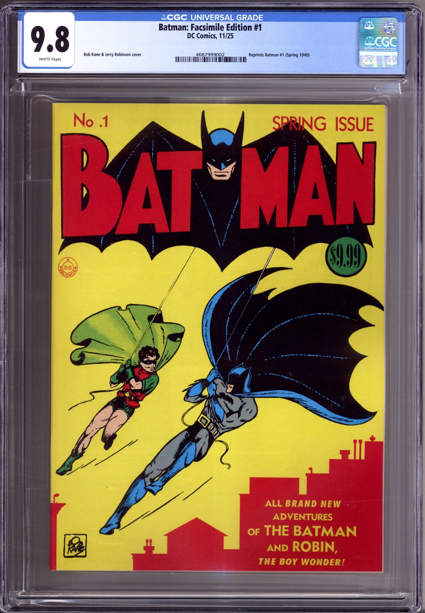 Batman #1 Facsimile Edition [nn] CGC 9.8 (NM/M) (2025) 