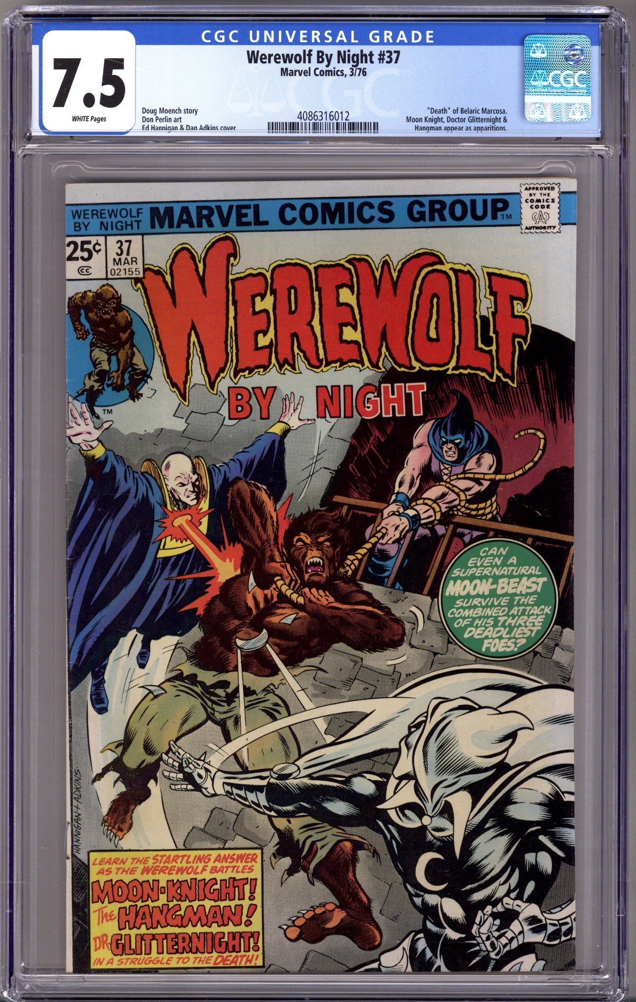 Werewolf by Night Vol 1 37 CGC 7.5 (VF-) (1976) 