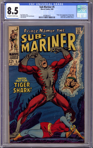 Sub-Mariner Vol 1 5 CGC 8.5 (VF+)   (1968)