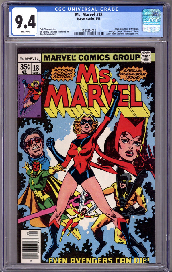 Ms. Marvel Vol 1 18 CGC 9.4 (NM) (1978)