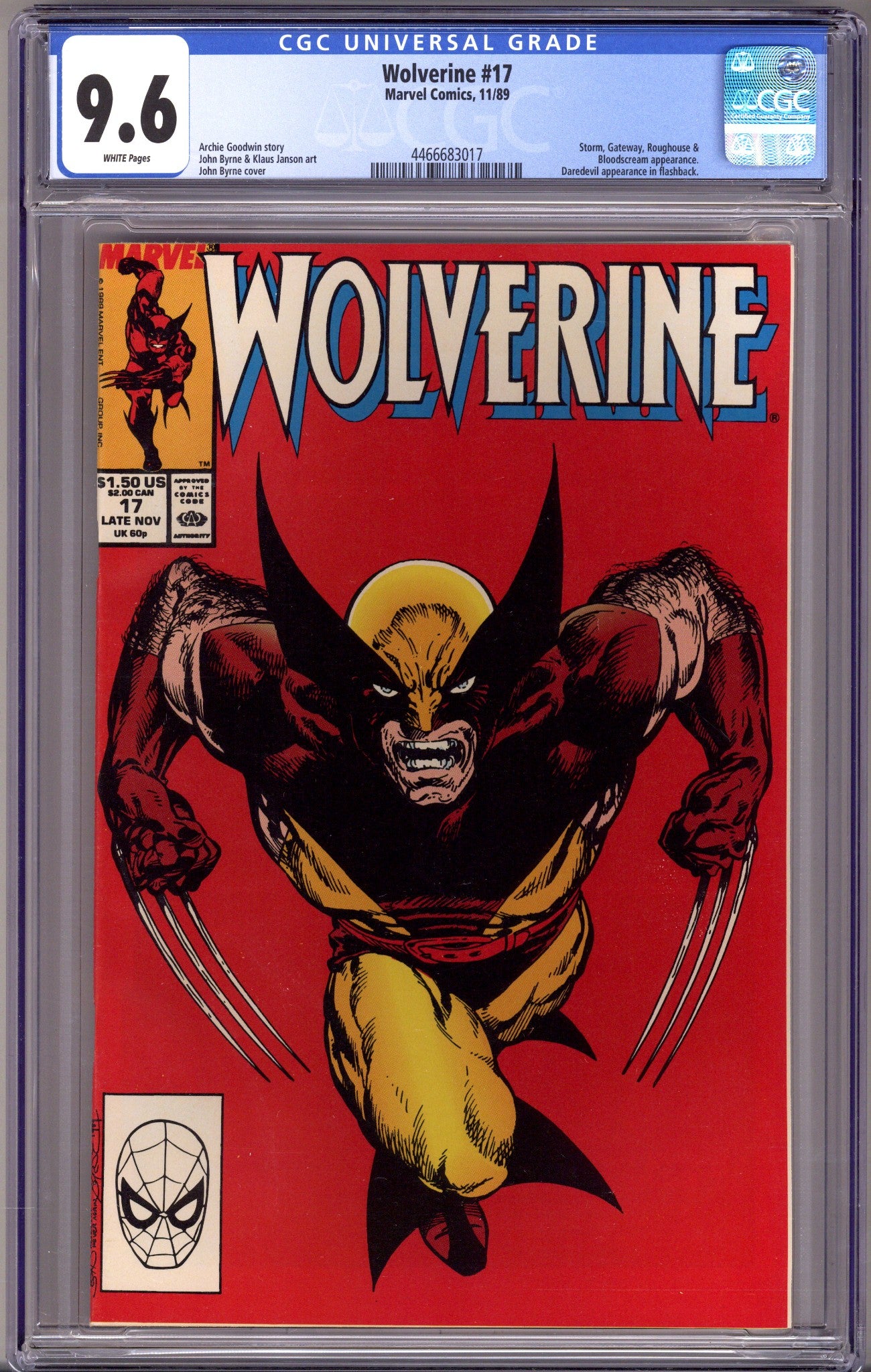 Wolverine Vol 2 17 CGC 9.6 (NM+) (1989) 