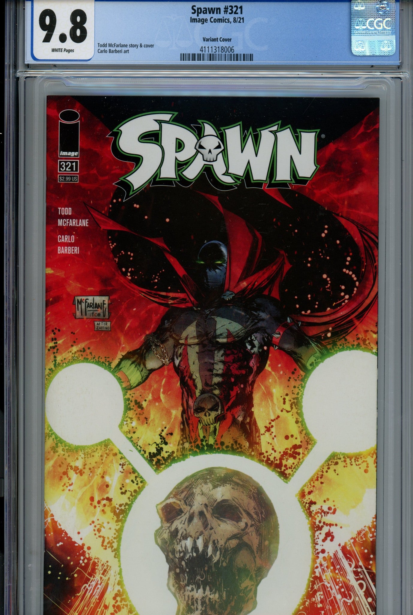 Spawn 321 CGC 9.8 (NM/M) (2021) McFarlane Variant 