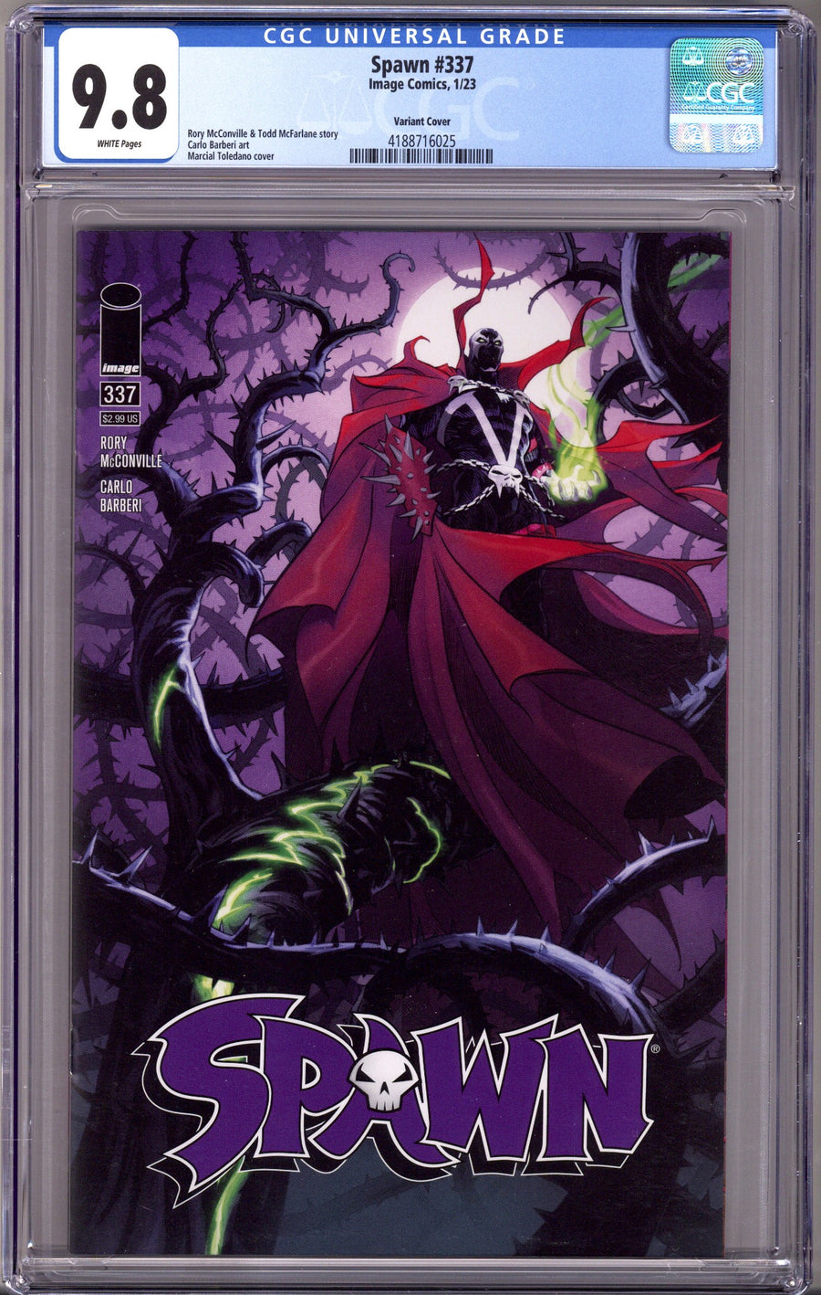 Spawn 337 CGC 9.8 (NM/M) (2023) Toledano Variant