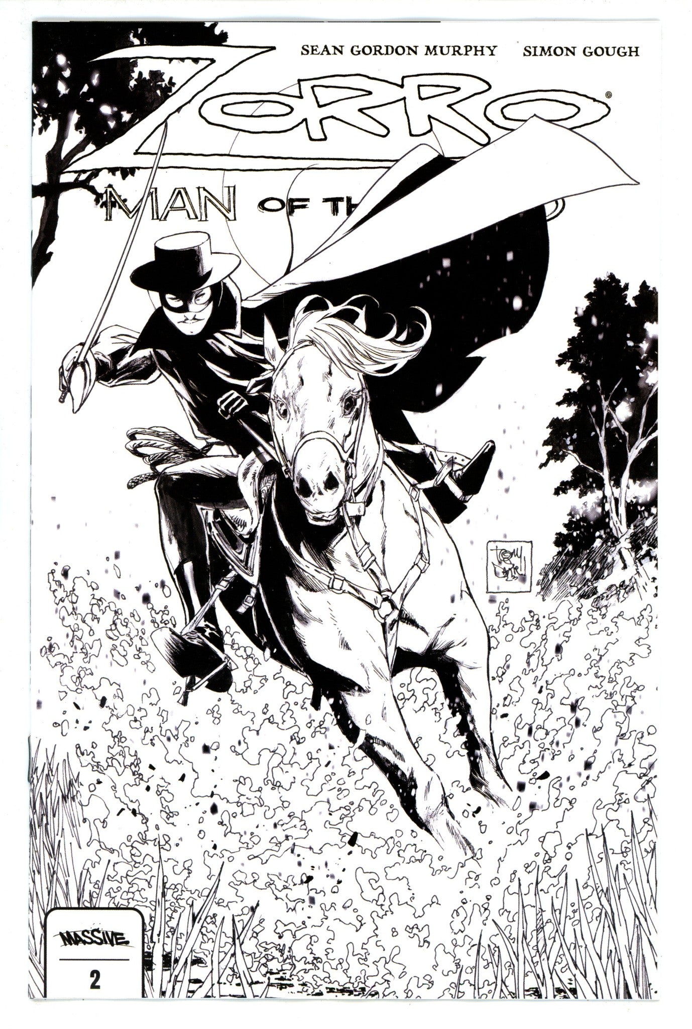 Zorro Man Of The Dead 2 Daniel B&W Incentive Variant (2024)