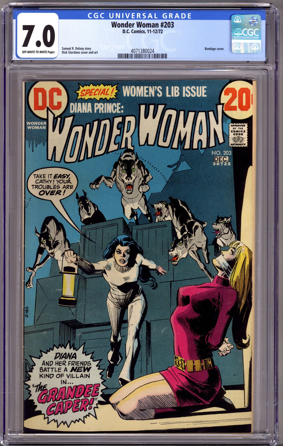 Wonder Woman Vol 1 203 CGC 7.0 (FN/VF) (1972) 