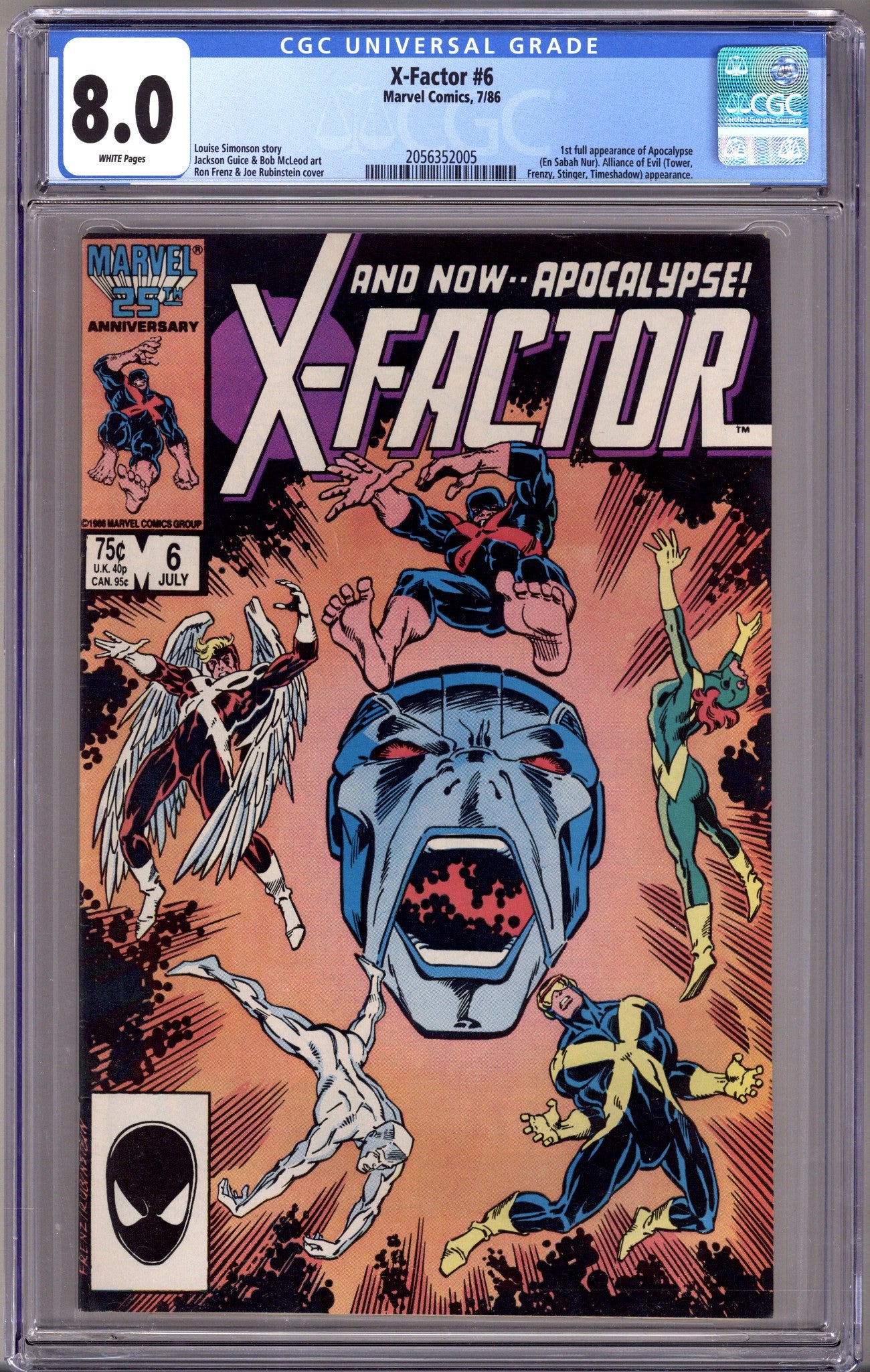X-Factor Vol 1 6 CGC 8.0 (VF) (1986) 