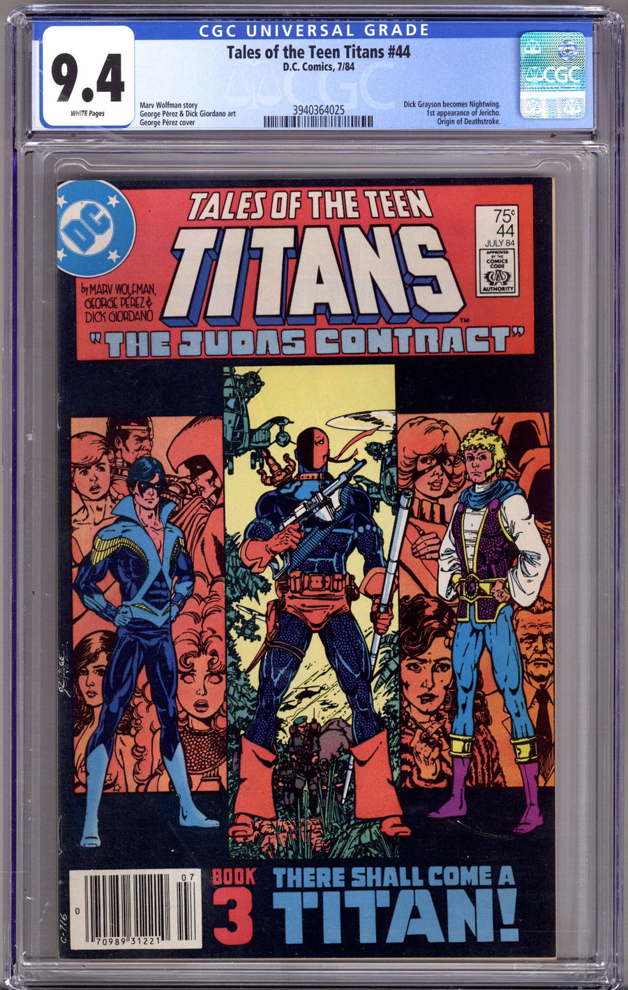 Tales of the Teen Titans   44 CGC 9.4 (NM)   (1984)     Newsstand  