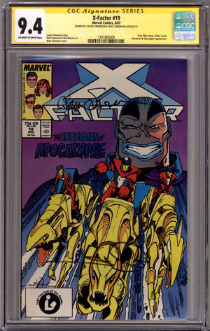 X-Factor Vol 1 19 CGC 9.4 (NM) (1987) Signed x2 Cover Walk & Louise Simonson