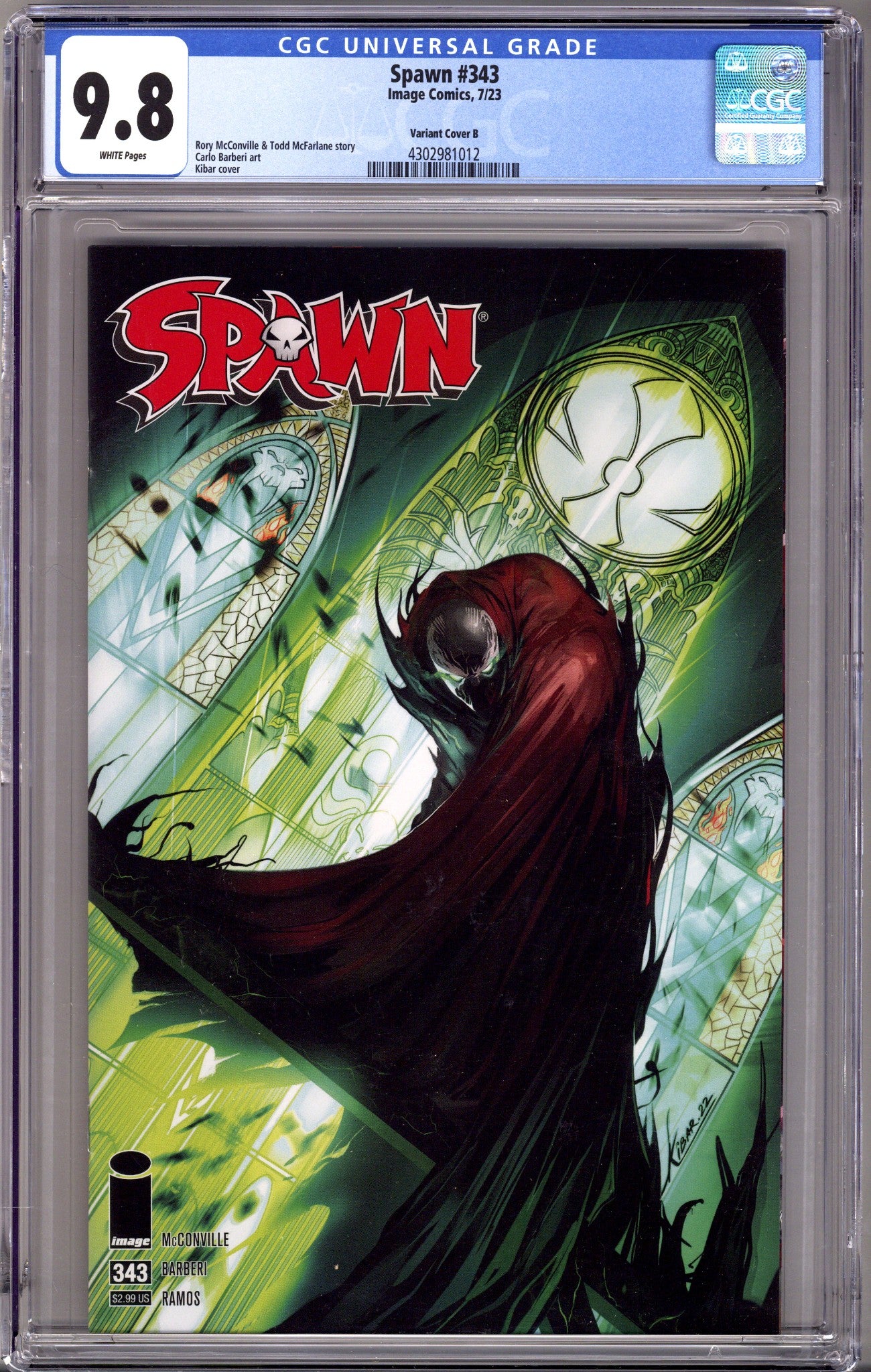 Spawn 343 CGC 9.8 (NM/M) (2023) Kibar Variant