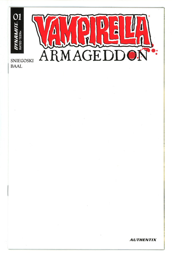 Vampirella Armageddon 1 Blank Variant (2025)