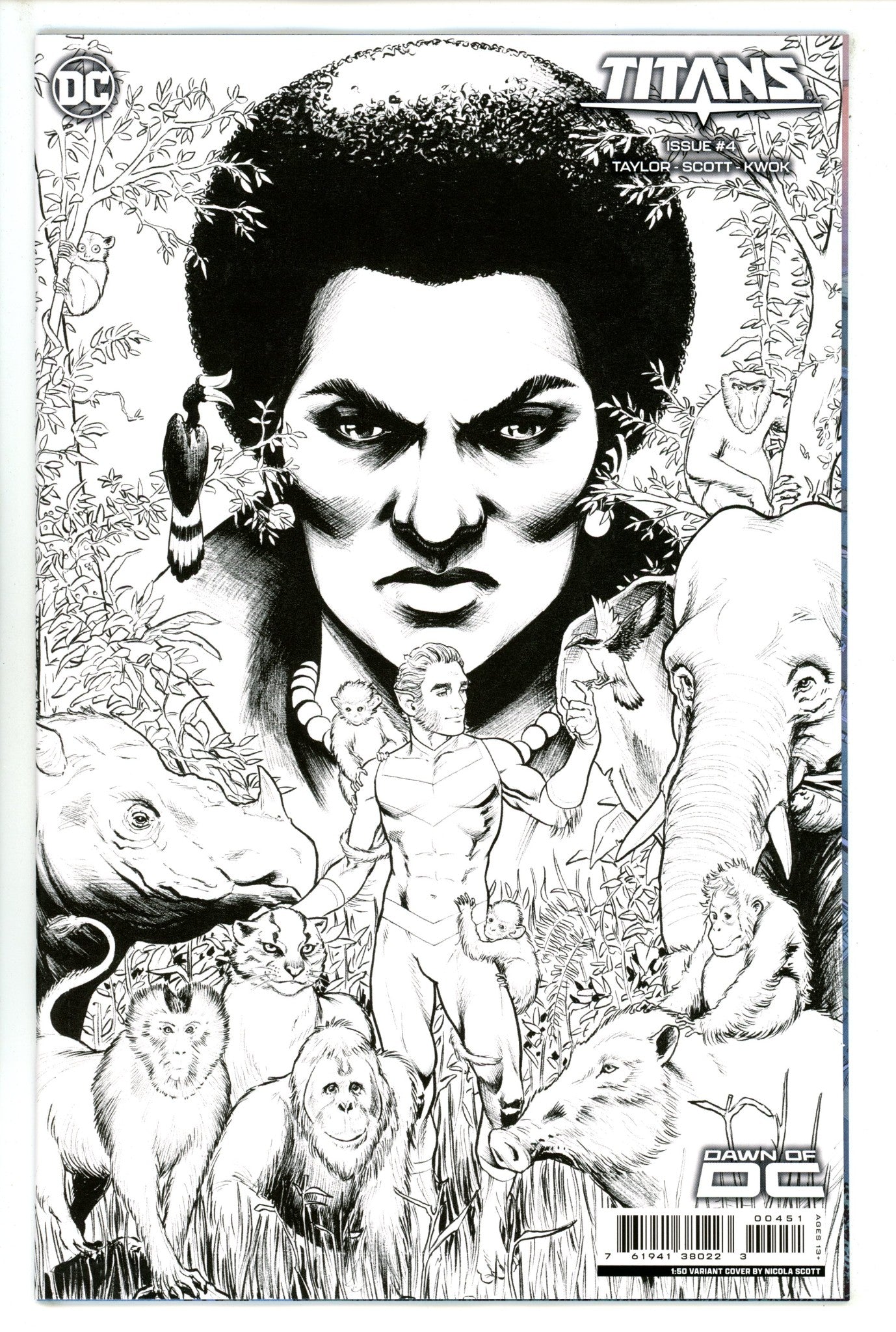 Titans Vol 4 4 Scott B&W Incentive Variant NM (2023)