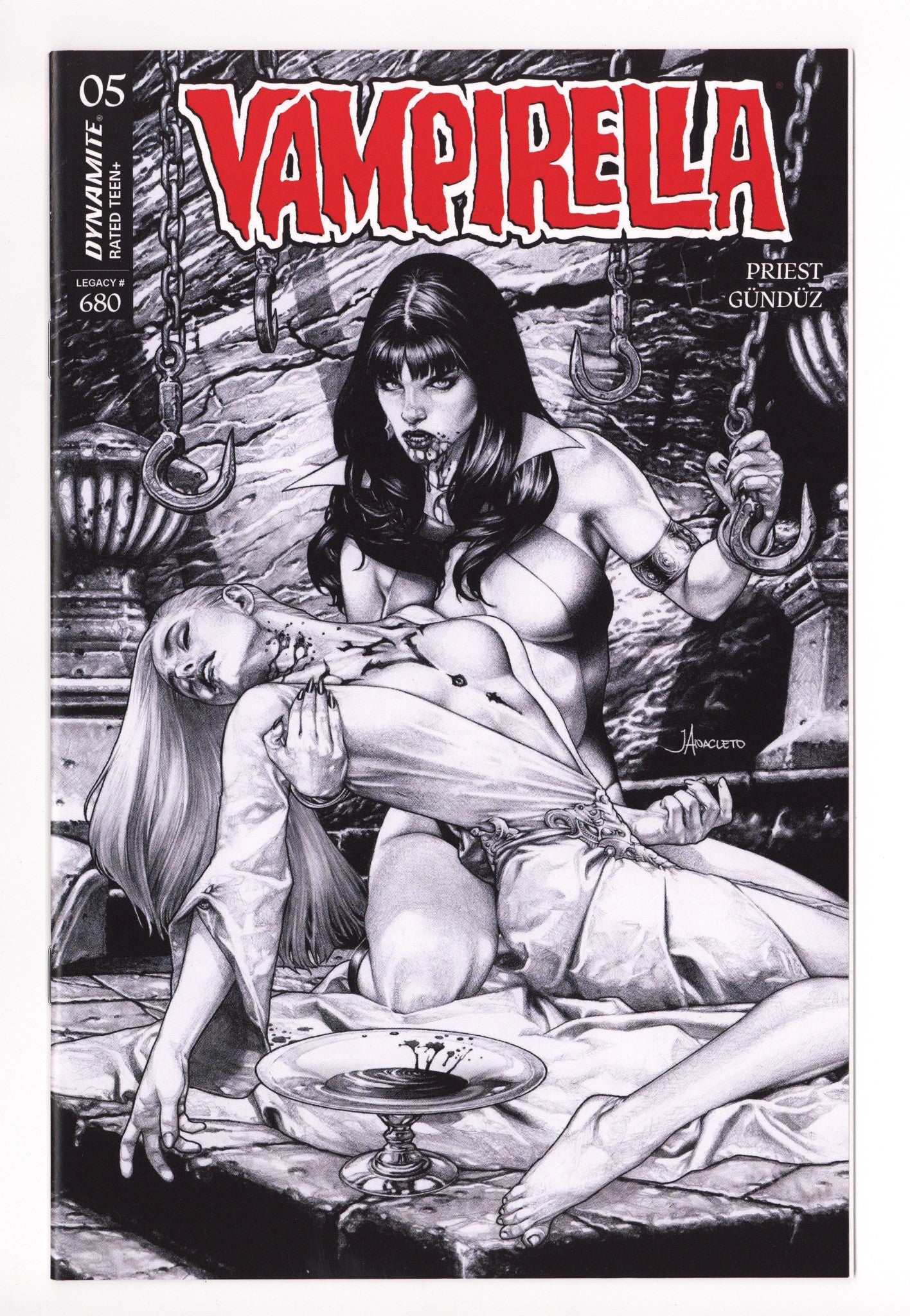 Vampirella Vol 8 5 Anacleto B&W Incentive (2025)