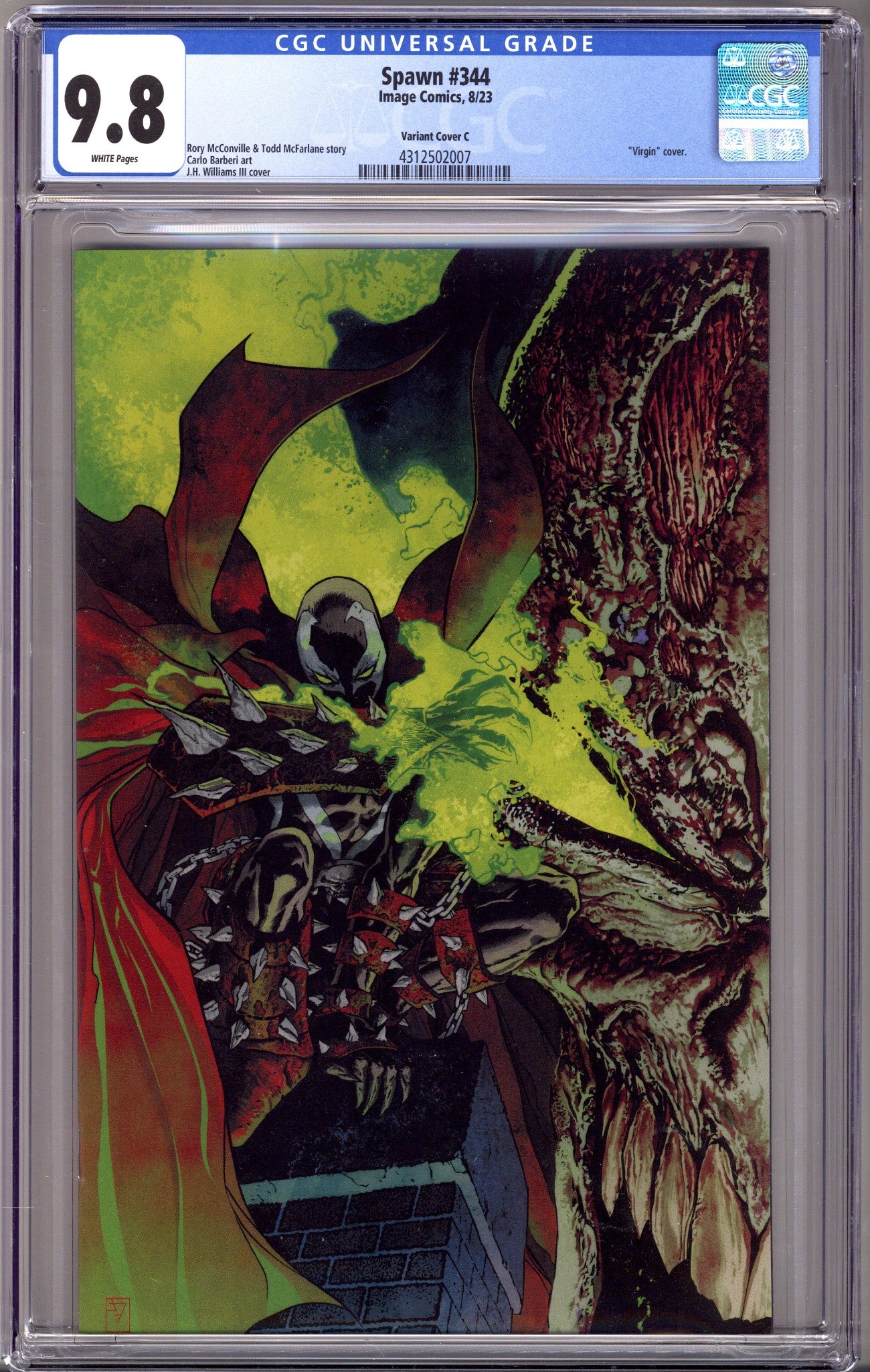 Spawn 344 CGC 9.8 (NM/M) (2023) Williams Virgin Variant