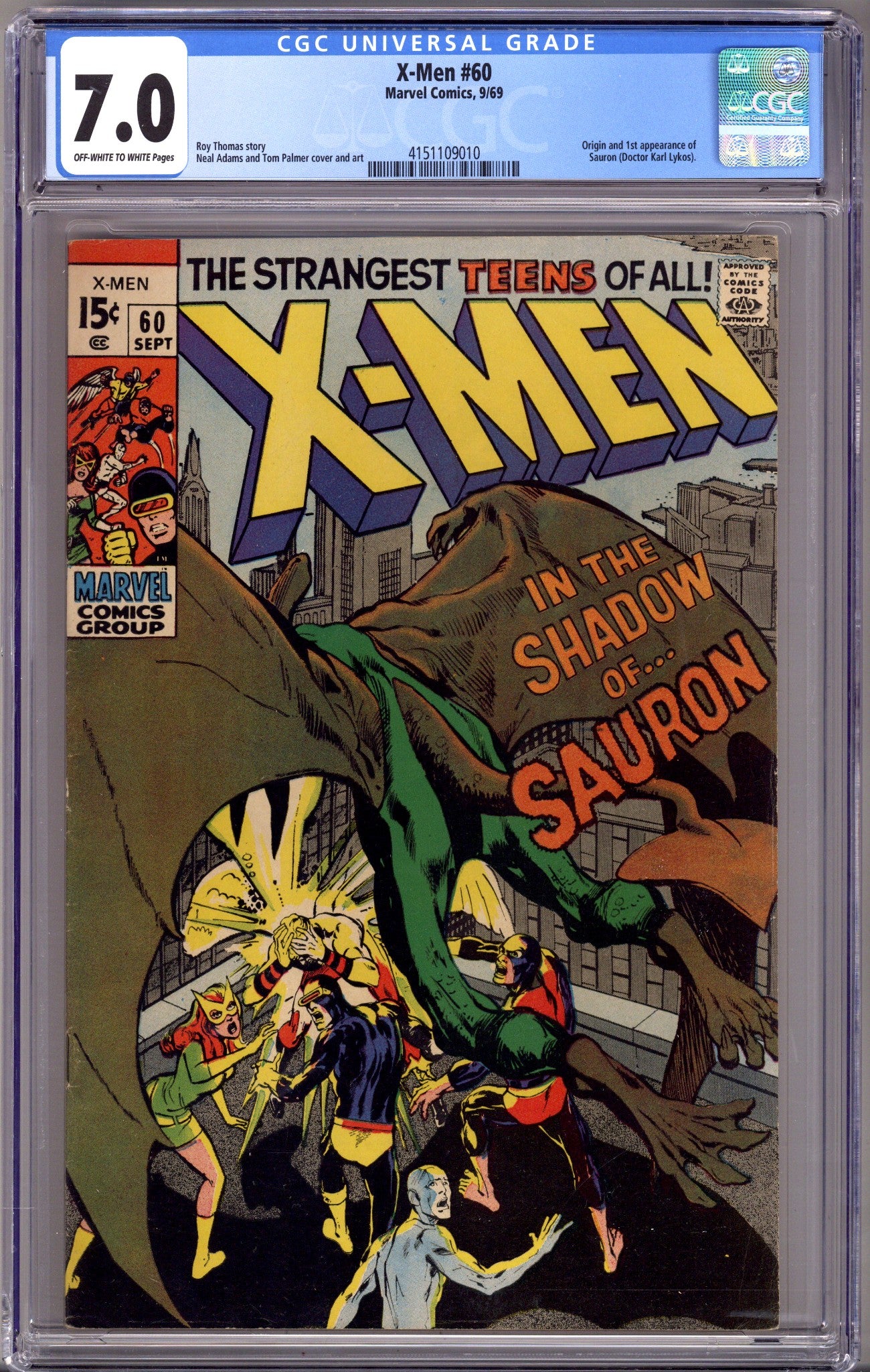 The X-Men Vol 1 60 CGC 7.0 (FN/VF) (1969) 
