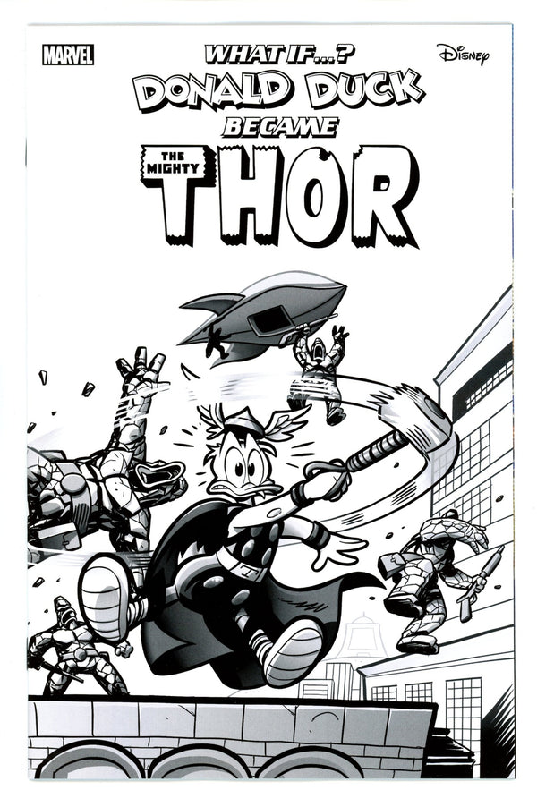 What If Donald Duck Became Thor 1 Pastrovicchio B&W Incentive Variant NM- (2024)
