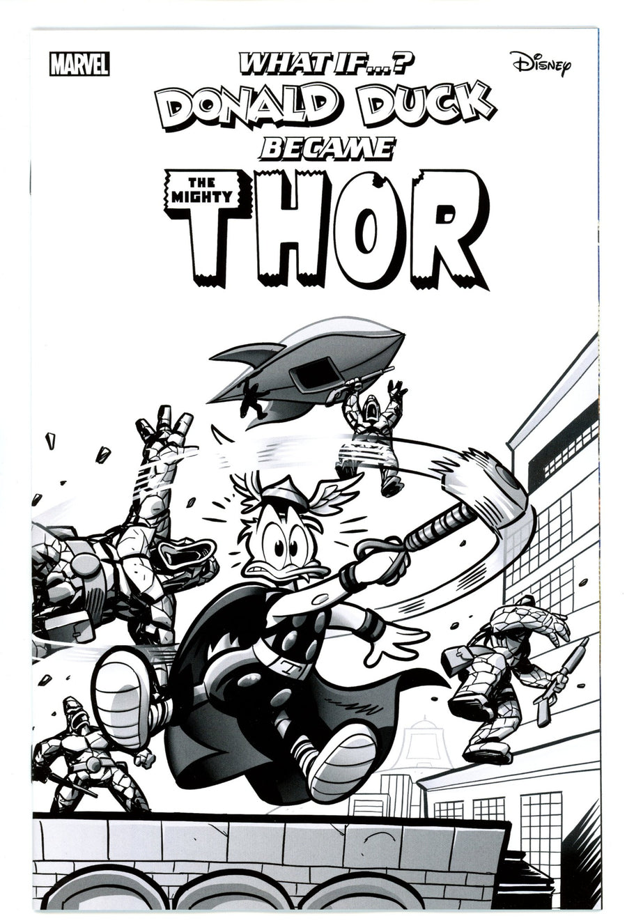 What If Donald Duck Became Thor 1 Pastrovicchio B&W Incentive Variant NM- (2024)