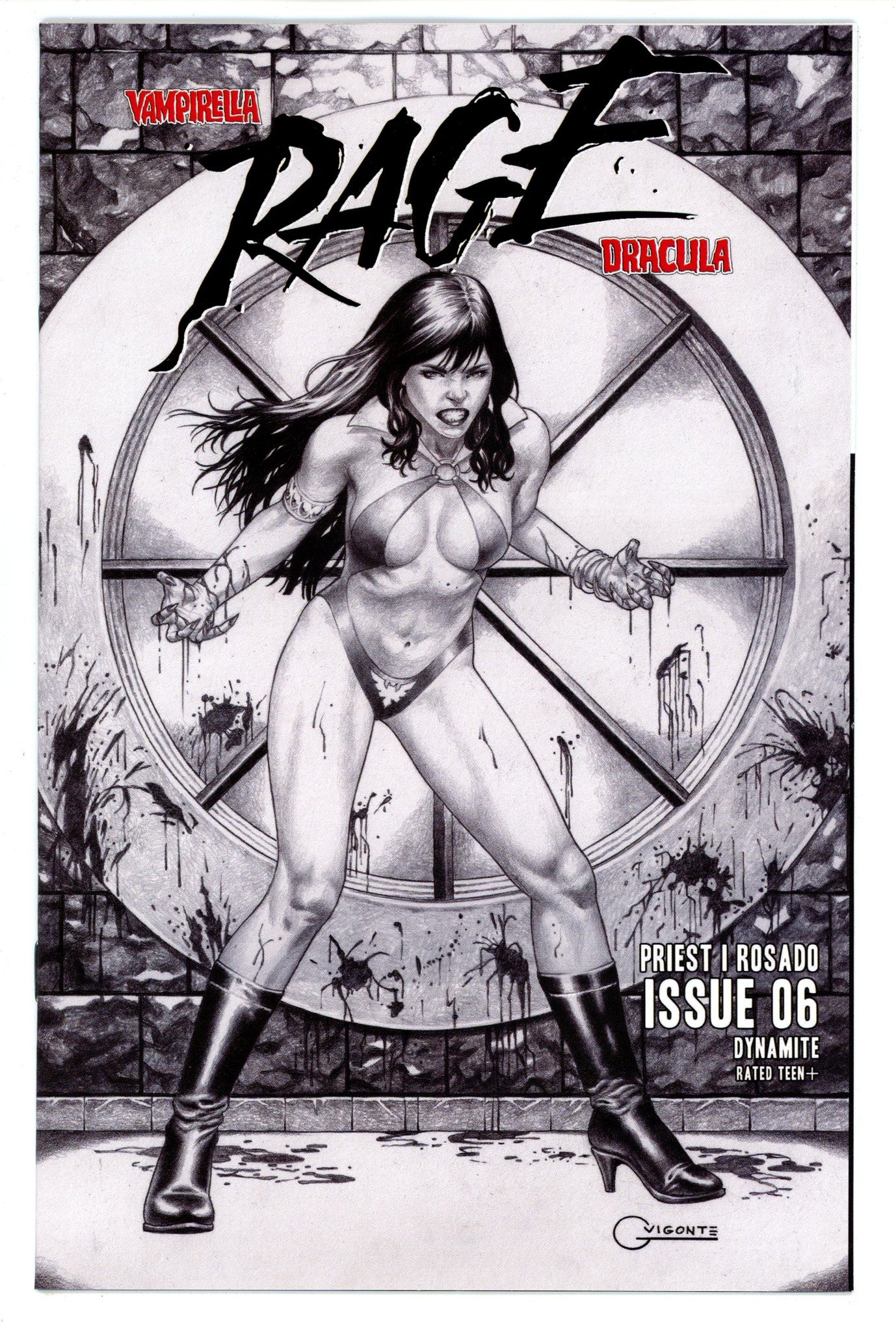 Vampirella Dracula Rage 6 Vigonte Line Art Incentive Variant (2024)