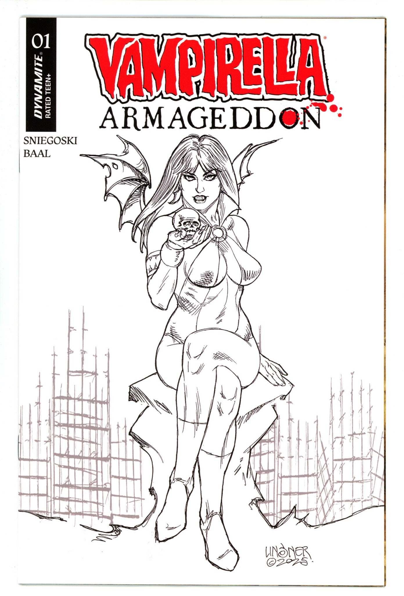 Vampirella Armageddon 1 Linsner B&W Incentive (2025)