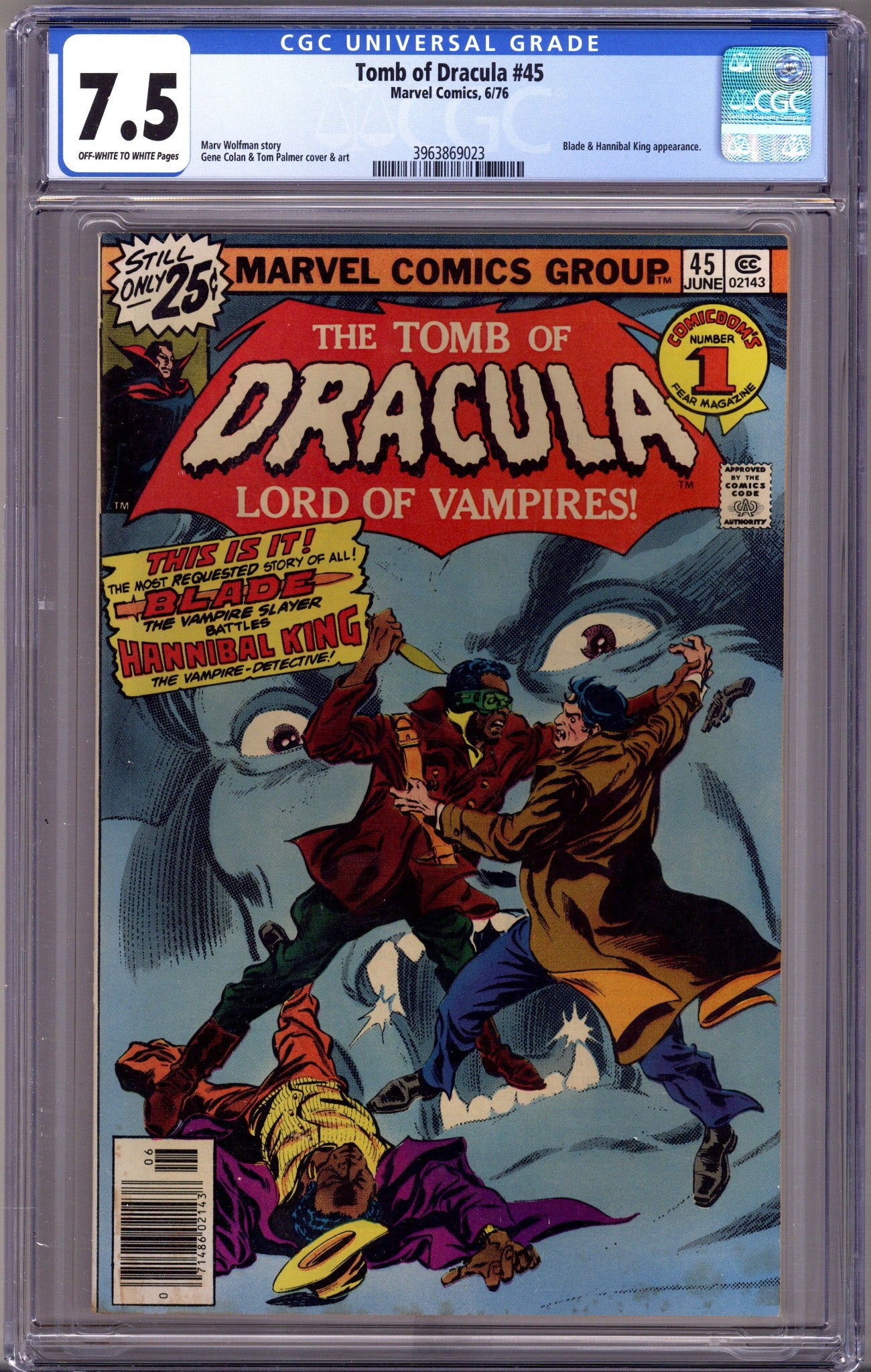 Tomb of Dracula Vol 1 45 CGC 7.5 (VF-)   (1976)        