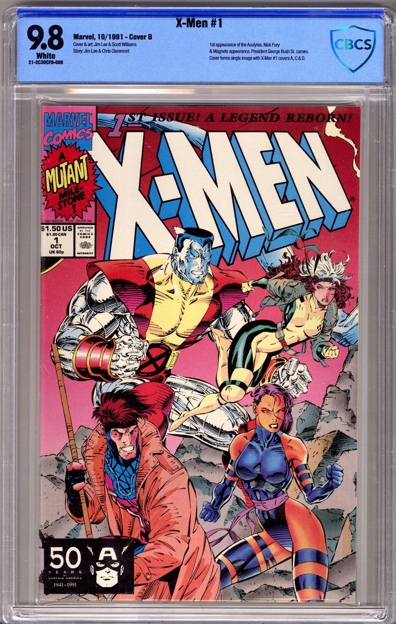 X-Men Vol 1 1 CBCS 9.8 (NM/M) (1991) Colossus Variant 