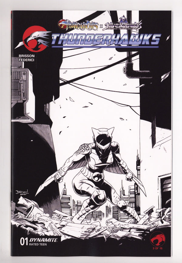 Thundercats X Silverhawks Thunderhawks 1 Shalvey B&W Incentive (2026)
