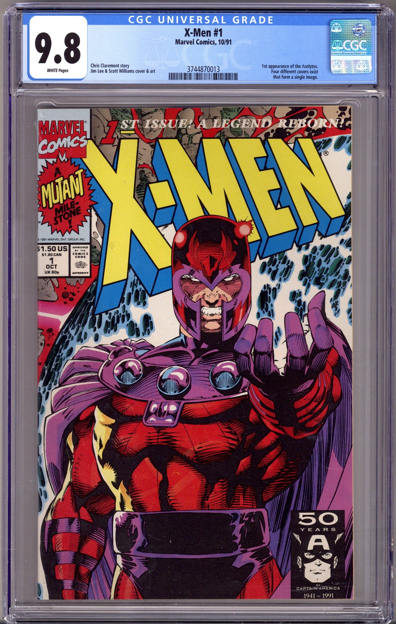 X-Men Vol 1 1 CGC 9.8 (NM/M) (1991) Magneto Variant 