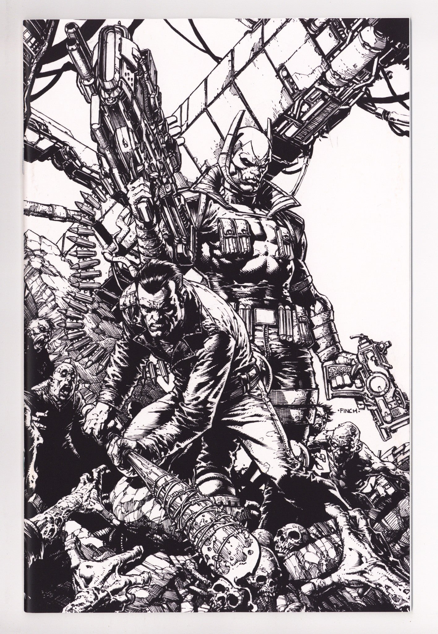 Walking Dead Deluxe 124 Finch B&W Virgin Variant (2025)