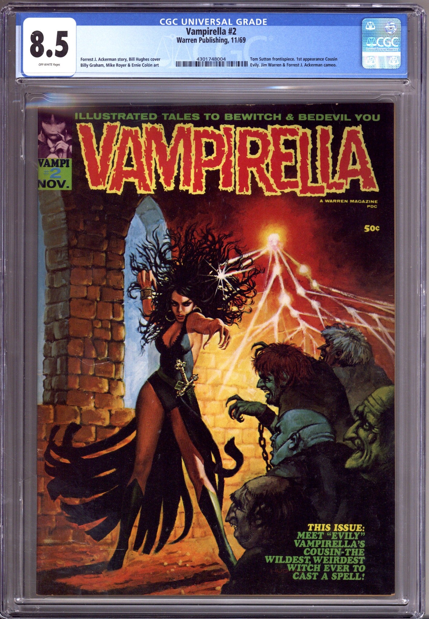 Vampirella Vol 1 2 CGC 8.5 (VF+) (1969)
