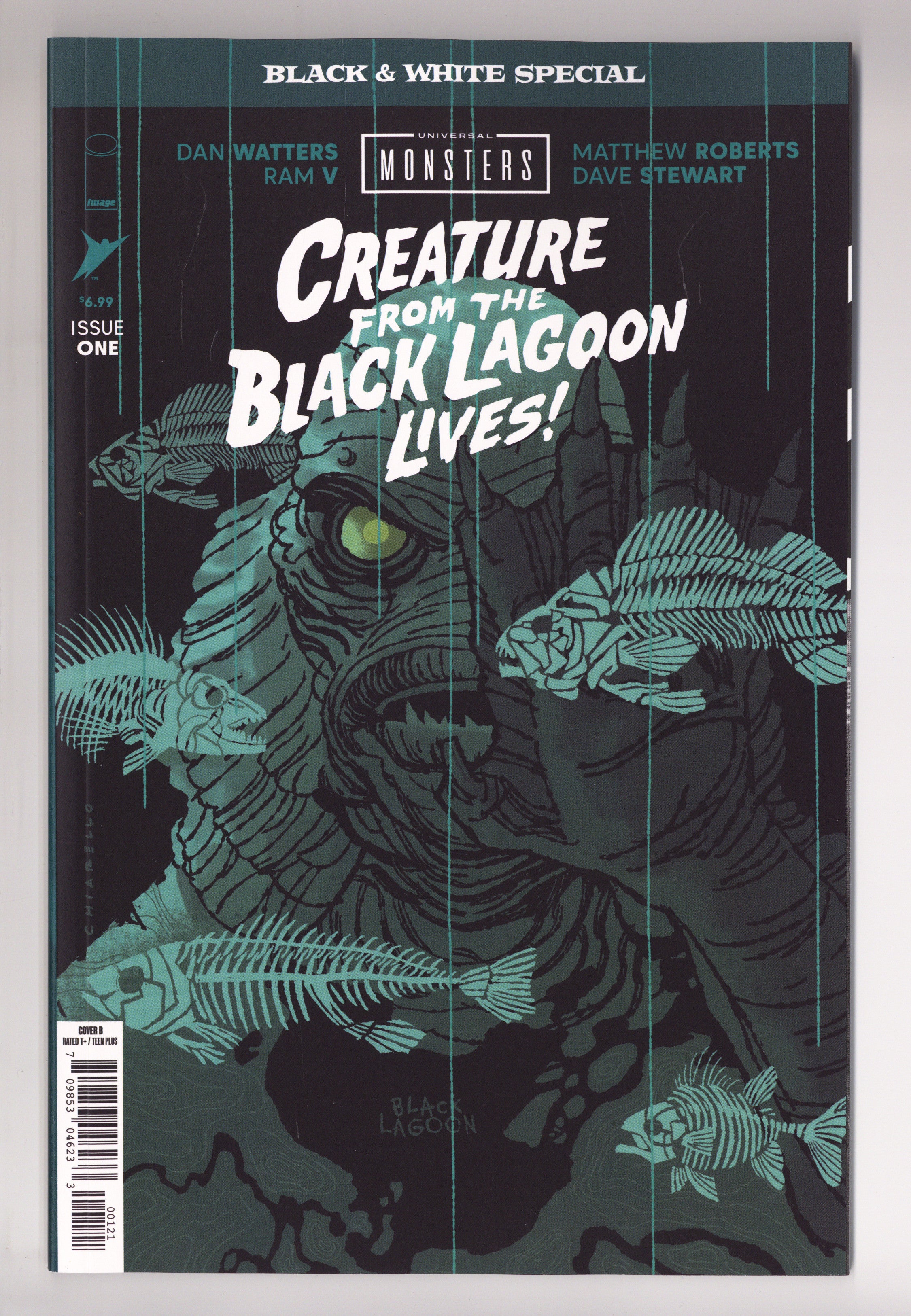 Universal Monsters Creature From The Black Lagoon Lives Black & White Special 1 Chiarello Variant (2026)