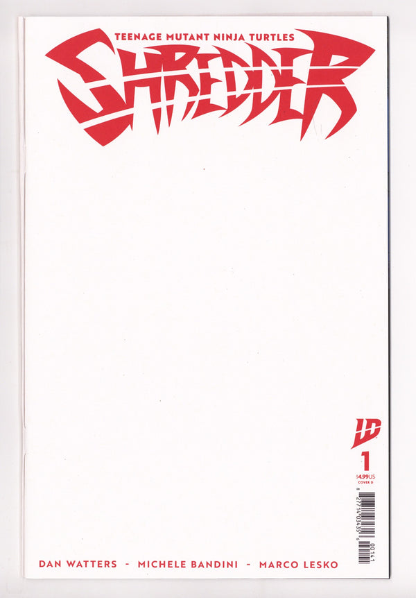 Teenage Mutant Ninja Turtles: Shredder 1 Blank Variant (2025)