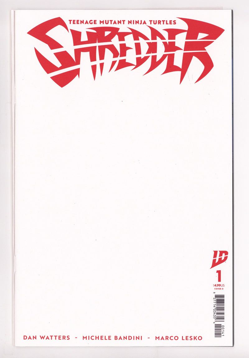 Teenage Mutant Ninja Turtles: Shredder 1 Blank Variant (2025)