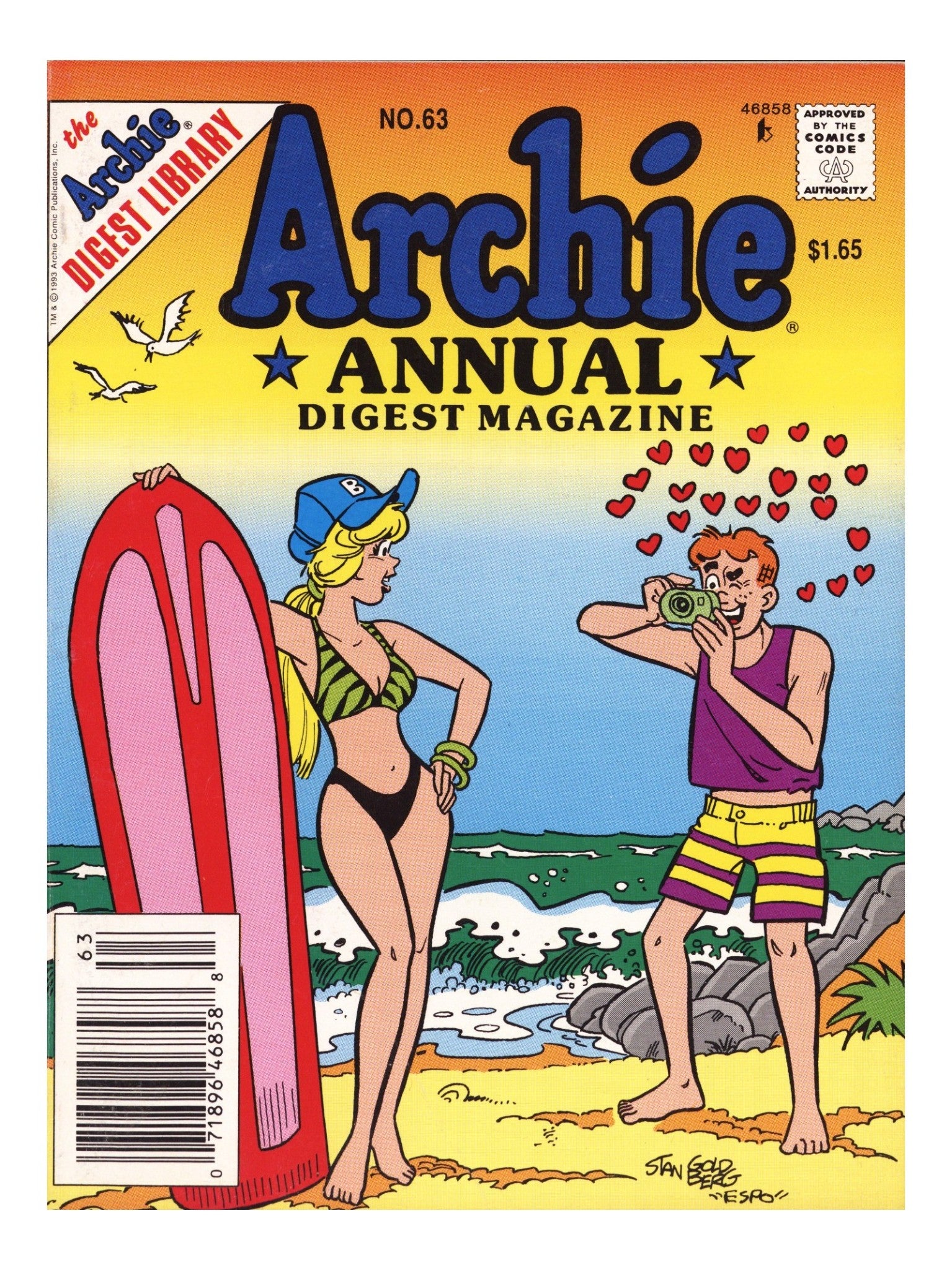 Archie Annual Digest 63 Mid Grade (1993) Canadian Price Variant 