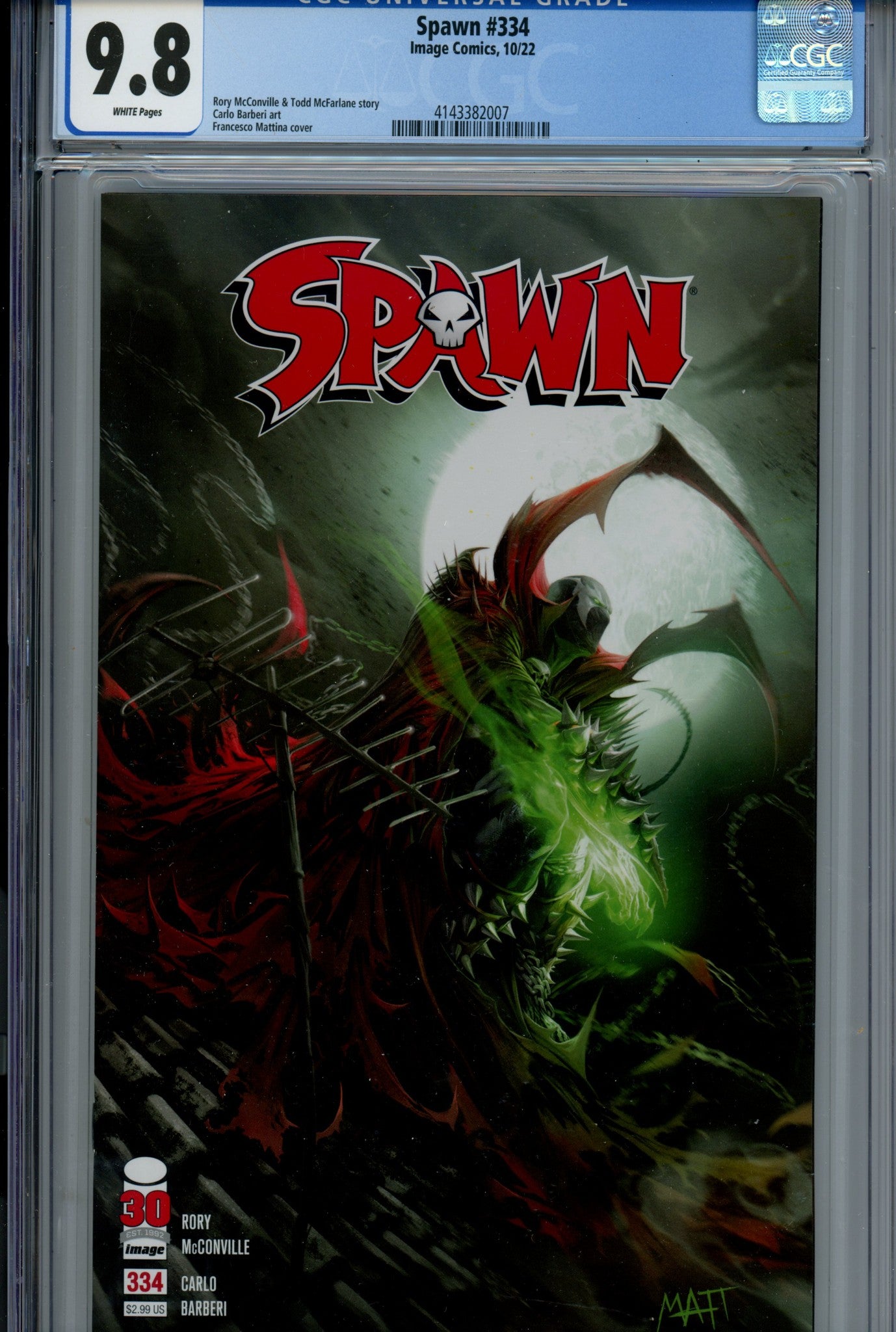 Spawn 334 CGC 9.8 (NM/M) (2022) 