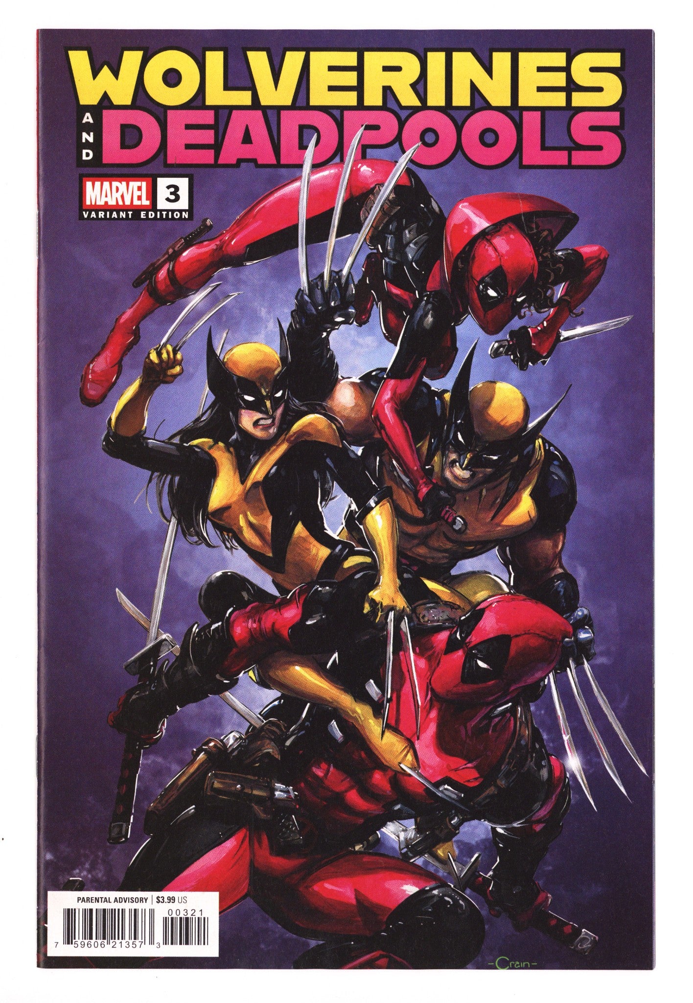 Wolverines & Deadpools 3 Crain Variant (2025)