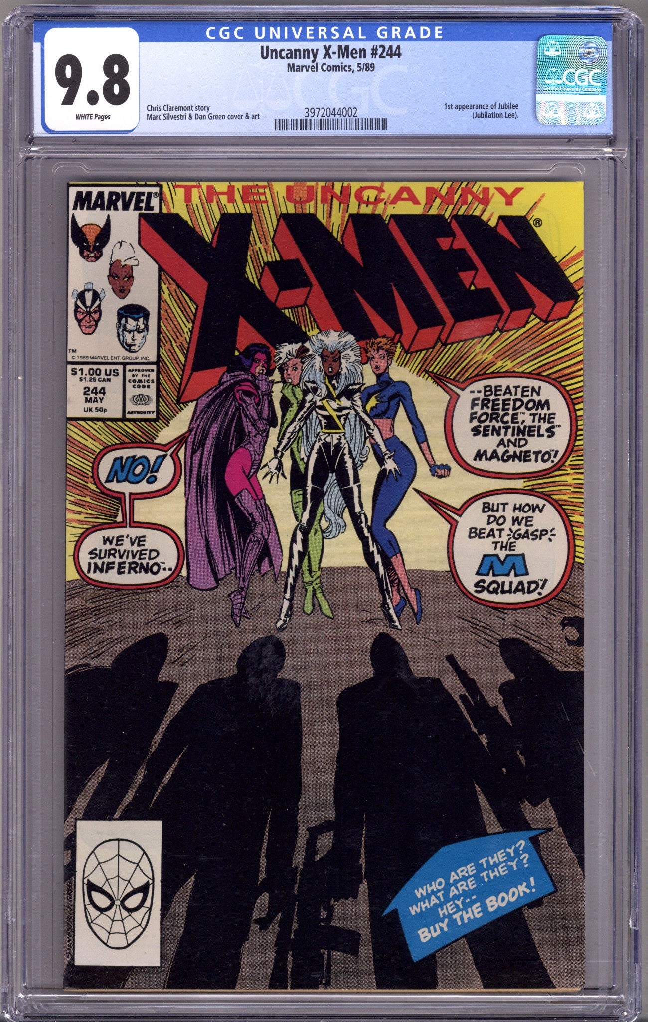 The Uncanny X-Men Vol 1 244 CGC 9.8 (NM/M)   (1989)        