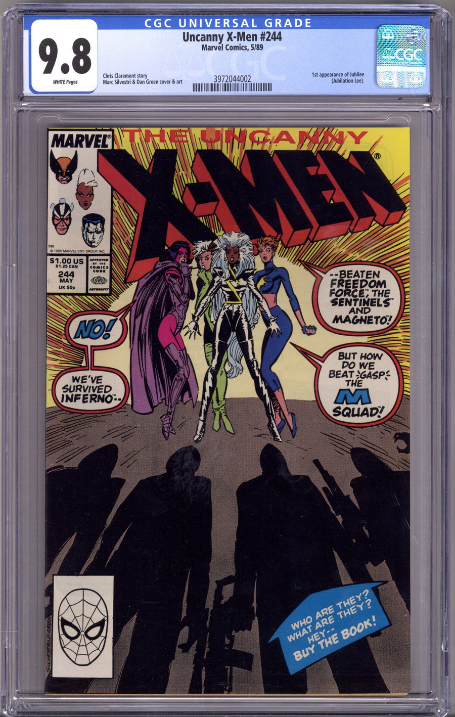 The Uncanny X-Men Vol 1 244 CGC 9.8 (NM/M)   (1989)        