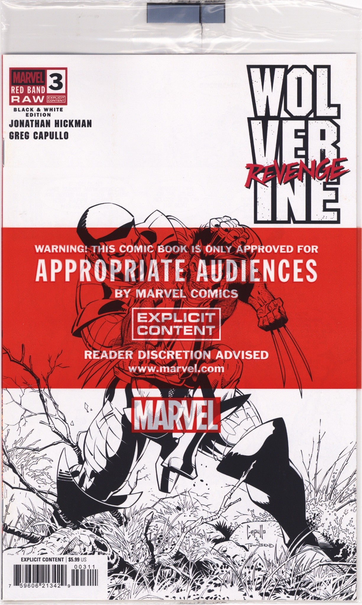 Wolverine: Revenge - Red Band: Raw - Black & White Edition 3 Sealed (2025)