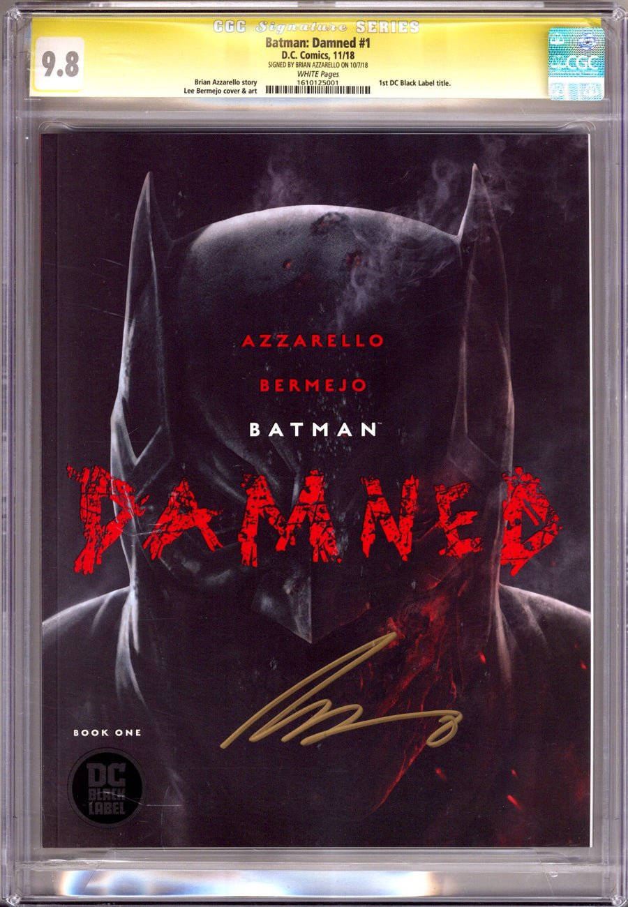 Batman: Damned 1 CGC 9.8 (NM/M) (2018) Signed x1 Cover Brian Azzarello 