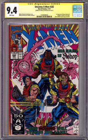 The Uncanny X-Men Vol 1 282 CGC 9.4 (NM)   (1991)        Signed x1 Cover Whilce Portacio