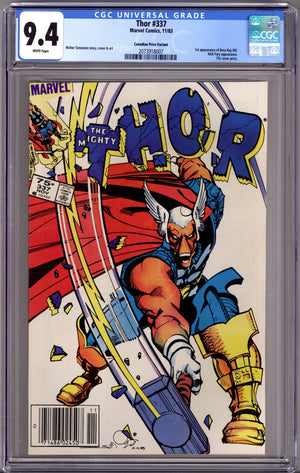 Thor Vol 1 337 CGC 9.4 (NM) (1983) Canadian Price Variant