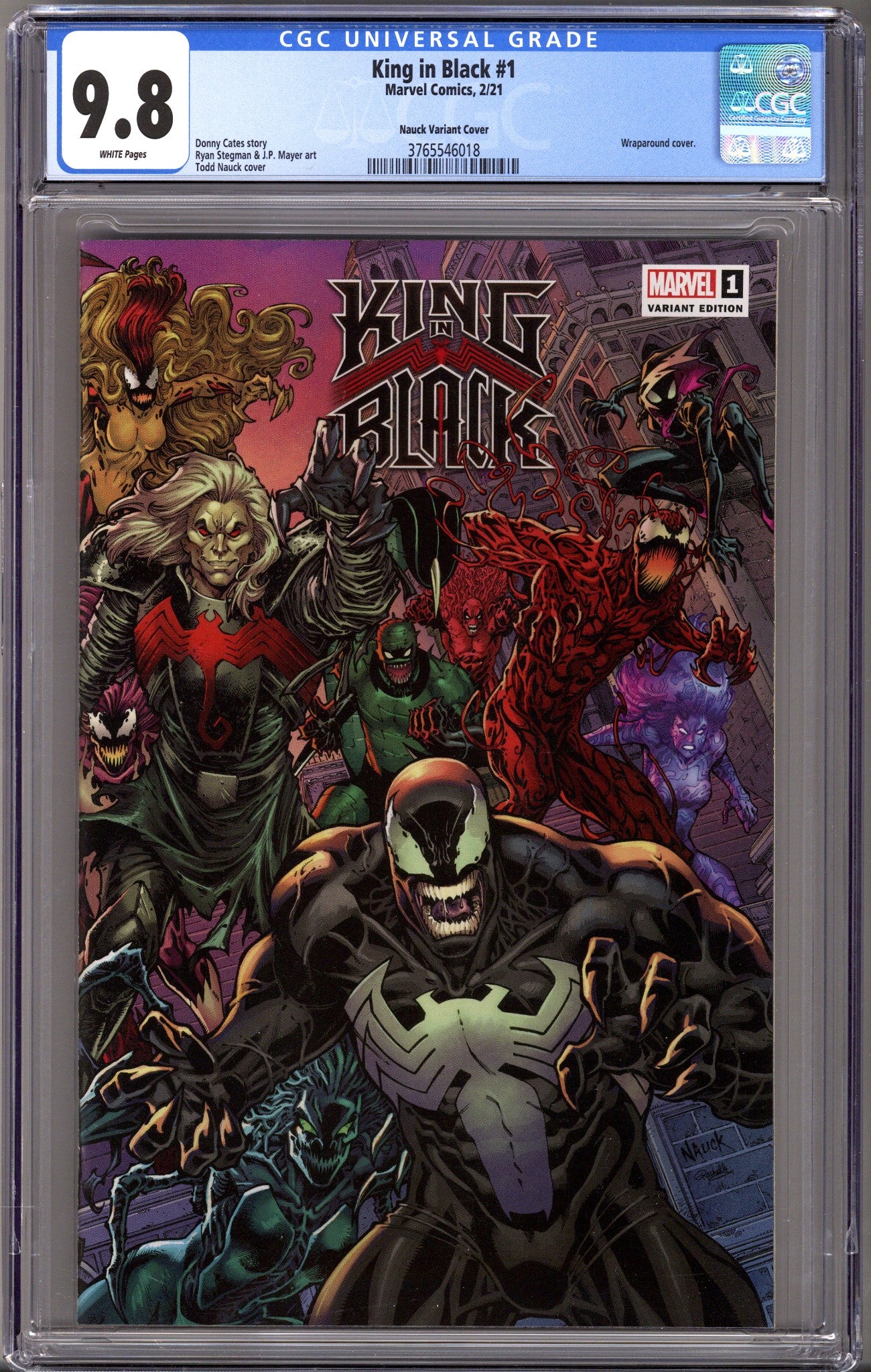 King in Black 1 CGC 9.8 (NM/M) (2021) Wraparound Incentive Variant