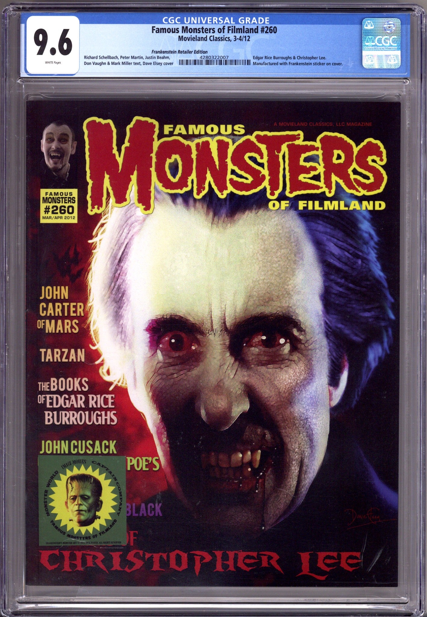 Famous Monsters of Filmland 260 CGC 9.6 (NM+) (2012) Frankenstein Variant 