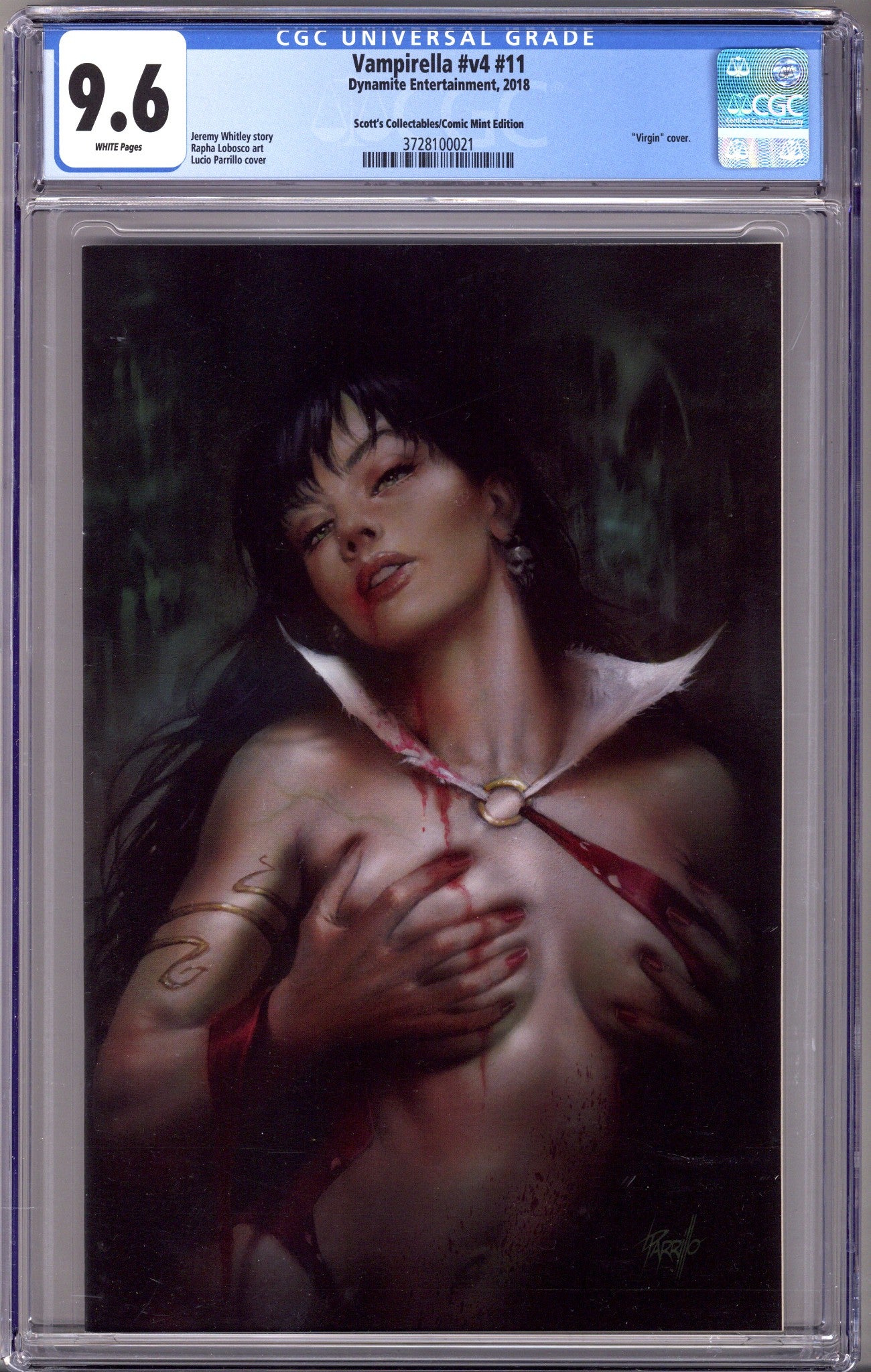 Vampirella Vol 4 11 CGC 9.6 (NM+)   (2018) Parrillo Virgin   Exclusive Variant  