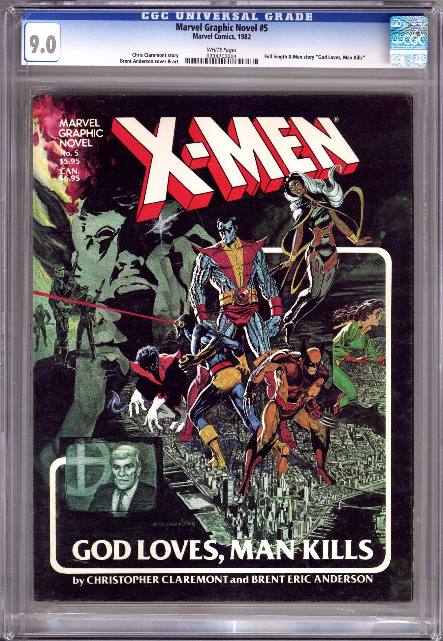 Marvel Graphic Novel 5 CGC 9.0 (VF/NM) God Loves, Man Kills (1982) 